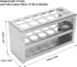 Test Tube Rack, 12 Holes Metal Holder for Test Tubes, Solid 304 Stainless Steel, 3 Tiers, 6.3 x 3.3 x 2.4in