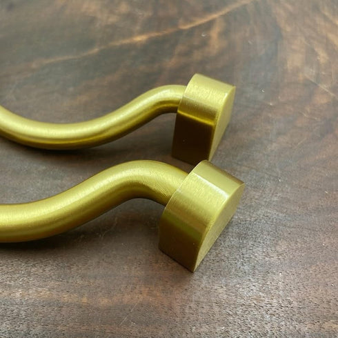 SANCHAKOU 2 Pack 95Mm Cabinet Furniture Knobs Bedside Table Drawer Handle Brass Chinese Style Desk Brass Round Stick