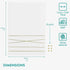 Navaris Fabric Memo Bulletin Board - 12" x 17" Velvet Memory Board for Wall with 6 Push Pins - White