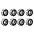 uxcell 606-2RS Deep Groove Ball Bearing 6mm x 17mm x 6mm Double Sealed High Carbon Steel Z1, 8pcs