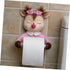 TOMETURE Lovely Wall-Mounted Toilet Paper Holder, Cute Cartoon Reindeer Roll Tissue Rack, Decorative Bathroom Storage