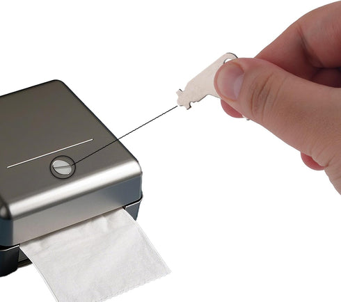 Gosknor 8pcs Paper Towel Dispenser Keys, Iron Toilet Paper Holder Opener Tissue Dispenser Key Replacement Compatible