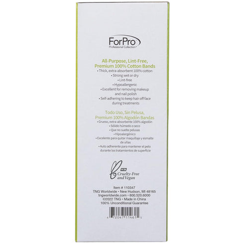 ForPro Professional Collection All-Purpose Lint-Free Premium Cotton Bands, 6-Count Pack