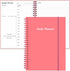 Daily Planner Undated, A5 To Do List Notebook, Spiral Appointment Planner, Pink