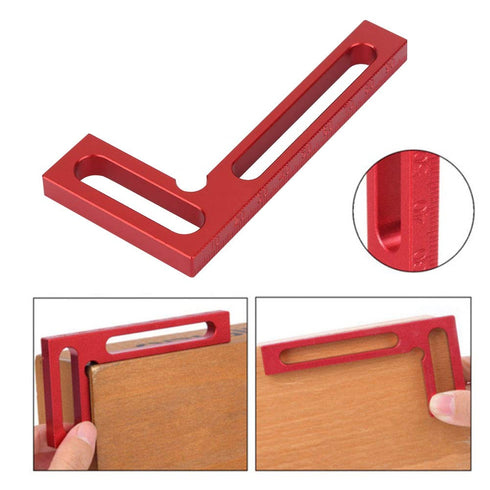 Rectangular 90 Degree Professional Positioning Ruler, Woodworking Clamping Square Measurement Layout Template Tool