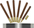 Maydahui 12 Pcs Wood Rollerball Gel Pen, Rosewood Brass Pens with 20 Pcs Refills for School Signature Party