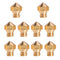 MK10 Nozzle for 3D Printer - M7 Thread Brass Extruder Head Hotend Nozzle 1.75mm Filament (10pcs MK10 0.4mm Nozzles)