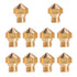 MK10 Nozzle for 3D Printer - M7 Thread Brass Extruder Head Hotend Nozzle 1.75mm Filament (10pcs MK10 0.4mm Nozzles)