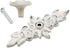 5 Pcs Rose Cabinet Knobs with Backplate, Vintage Floral Drawer Pulls, Zinc Alloy Handles for Cabinets, Dresser