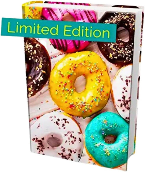 Book Sox Stretchable Book Cover, Donuts, Fits Most Hardcover Textbooks up to 9x11, Washable & Reusable