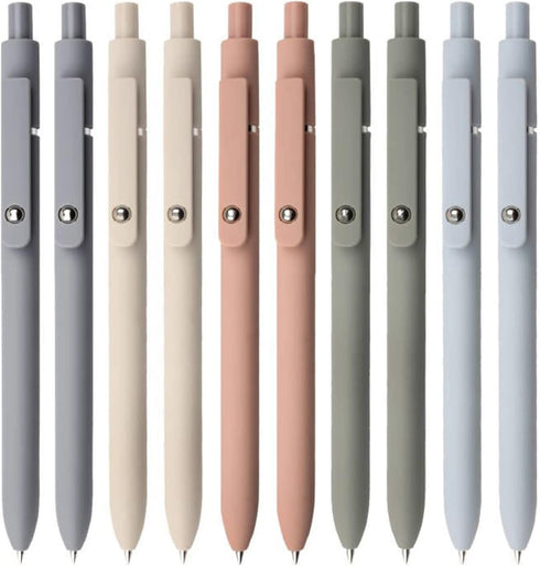 Gel Pens - 10 Pcs 0.5mm Black Ink Fine Point Smooth Writing Pens, High-End Series for Journaling, Note Taking, Cute