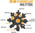 18-in-1 Gifts for Men, Snowflake Multitool, Anniversary Birthday Gifts for Men Husband Him, Father Day Gift for Camping