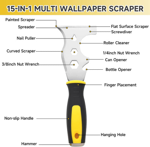 3Pcs Putty Knife Set - 2" 4" Stainless Steel Spackle Knives for Repairing Drywall and Applying Putty, Plaster, Cement