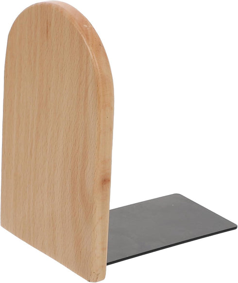 Simple Design Wooden Bookends for Desk and Shelf Thick Beech Wood Book