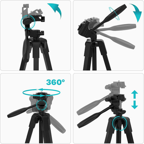 DegLasers Tripod,1/4"-20 Mount,18" 3-Way Laser Level Thread Lightweight Aluminum Portable Adjustable Tripod