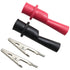 8PCS Multimeter Alligator Clips Set, Test Probe Push On Alligator Clips Crocodile Clamps for Test Leads, 4 Pieces Red +4 Pieces Black (MACTPPC-R-B-8)