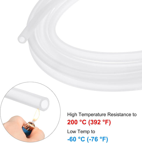 3/16"(5mm) 5/16"(8mm) 5ft(1.5M) M METERXITY Silicone Tubing, ID x OD Silicone Rubber Vacuum Tube, High Temp Water Air