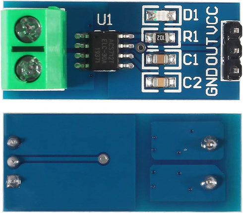 3pcs ACS712 Hall Effect Current Sensor Module 30A Range + 3pcs DC0-25V Voltage Tester Module for Arduino Raspberry Pi