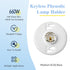 4 Pcs 660w 250v Medium Base E26 Lampholder Keyless Top Lamp Holder Ceiling Light Sockets White Phenolic