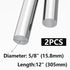 Eoiips 5/8" Diameter 304 Stainless Steel Round Rod Solid Rod 12" Length, for DIY Metal Craft & Metal Working Hobbies