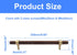 Piutouyar 2 Pulls,160mm/6-1/4 inch Pcs Walnut Cabinet Hole Center Wood Drawer Handle Pulls, Wooden Knob Pull Handles