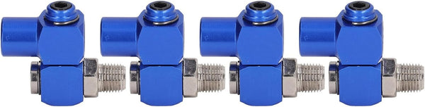 Pneumatic Tool Adapter, 4Pcs 360 Degree Air Hose Connector, 1/4in NPT Swiveling Air Fitting