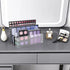 Clear Acrylic File Organizer, 4 Sections File Holder Sorter for Office Desk, Mail Letter Book Electronics Makeup