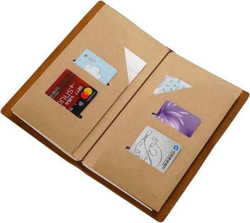 Moterm Kraft File Folder + Zipper PVC Pouch, Storage Bag for Travelers Journal Accessories Pack