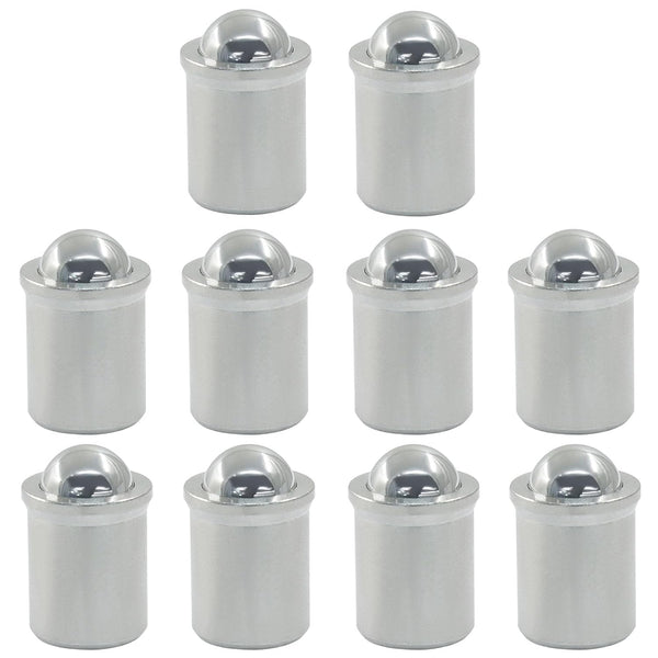 Zorveiio 10PCS Ball Plungers, 304 Stainless Steel Ball Detent Screws Bearing Spring Smooth
