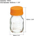 PATIKIL 100mL Reagent Media Bottle, 1Pcs Round 3.3 Borosilicate Glass Graduated Storage Bottle with Yellow Screw Cap for Chemistry Lab Universities Home, Clear by PATIKIL