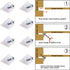 Canomo 50 Packs Plastic Furniture Bottom Sagging Repair Wedges, 90 Degree Drawer Angle Code Bracket with Screws