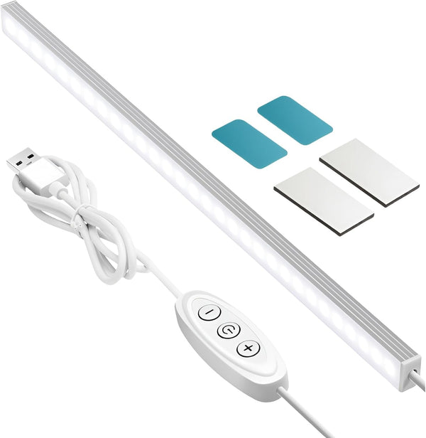 GLVSAE Under Cabinet Lighting, 12 Inch Plug in Light Bar, LED Keyboard