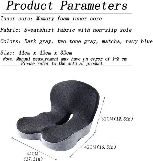 JMXBTMDU Tailbone, Orthopedic Cushion - Memory Foam Seat Cushion with Lumbar Support Pillow, Instant Relieve Pressure