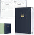 Perfect Blank Recipe Book - Recipe Notebook to Write In Your Own Recipes, Waterproof Cover, 186 Pages (dark blue)