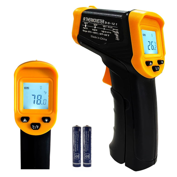 Digital Infrared Thermometer Gun for Cooking, BBQ, Pizza Oven - Handheld Non-Contact Heat Laser Temperature Gun