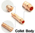 TIG Collet Body 10N32 (3/32"&2.4mm Orifice) for WP-17, 18 & 26 Series Consumables, 10Pcs