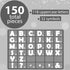 Qyeahkj 150 PCS Large 7" Font Bulletin Board Letters and Punctuation Cutouts, Pure White Border Decoration