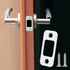 2 Pack Door Strike Plates, Large Hole with 4 Screws for Interior Doors, Round Corner Door Lock Replacement Parts