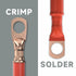 IWISS Copper Battery Lugs Assortment, 90PCS Cable Lugs for AWG 8, 6, 4, 2, 1/0 with Heat Shrink Tubes