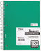 Mead 5 Subject Spiral Notebook, College Ruled, 180 Sheets, 10-1/2" x 8", Color Selected For You, 1 Count