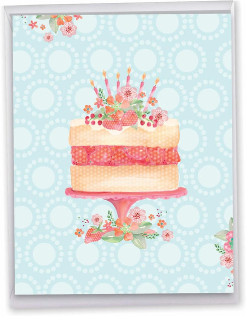 The Best Card Company - 1 Large Birthday Card with Envelope, Fun Celebration Card for Birthdays