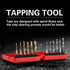 12pcs Metric & Inch Tap Drill Bits M3-M10 Hex Shank Plated HSS with Red Case for Tapping Various Threads