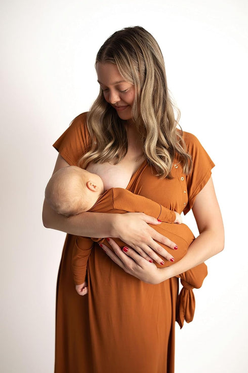 Three Little Tots Plus Size Maternity Hospital Gown - Labor & Delivery Nightgown