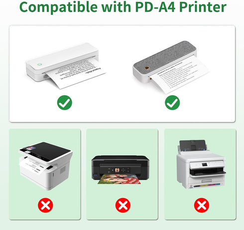 8.5 11 Inch PD-A4 200 Gloryang Thermal Printer Paper x US Letter Size, Quick-Dry Fan-Folded Thermal Paper, Advanced