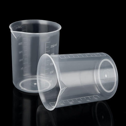 30PCS Plastic Beakers, 250ml Graduated Measuring Cups, Premium Polypropylene for Home School Lab Science Experiments