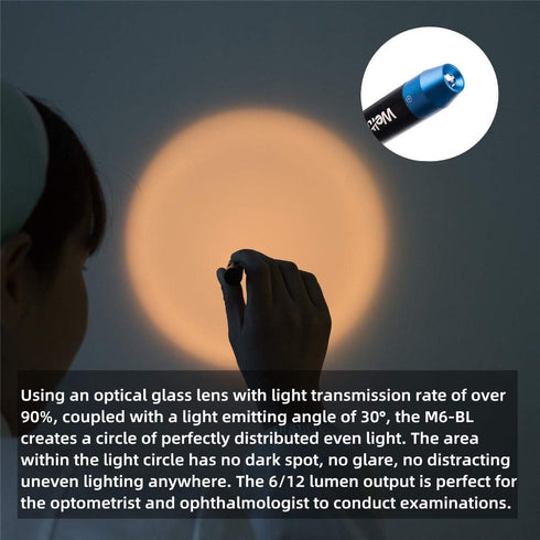 Weltool M6-BL EMS Medical Penlight, Soft Light with Pupil Gauge for Pocket Inspection Torch