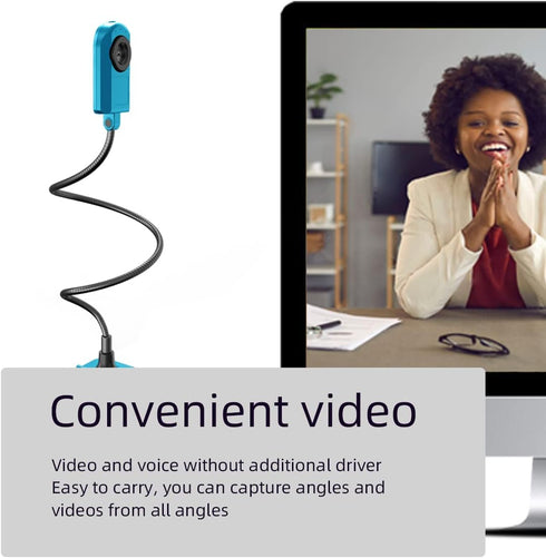 ZSEEWCAM 5MP Document Camera (Blue) Ultra High Definition USB Document Camera Mac OS, Windows, Chromebook Compatible