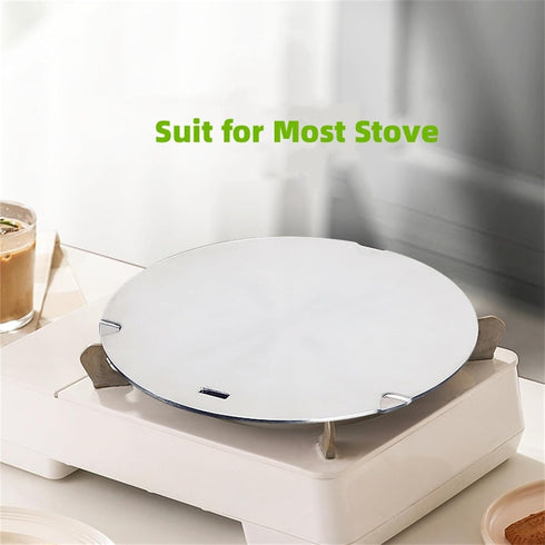 Heat Diffuser for Glass Gas Stove Cooktop, Beswarmy Induction Adapter Plate, Stainless Steel Diffuse Plate with Handle
