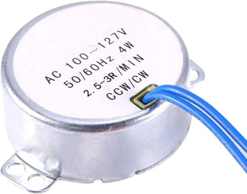 Yosoo 2pcs Synchronous Turntable Motor 50/60Hz AC 100~127V 4W for Hand-Made, School Project, Model (15-18RPM)