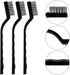 15 Pcs Mini Stainless Steel Wire Brush Set - Cleaning Welding Slag Rust, Wire Bristle Scratch Brush Set with Curved